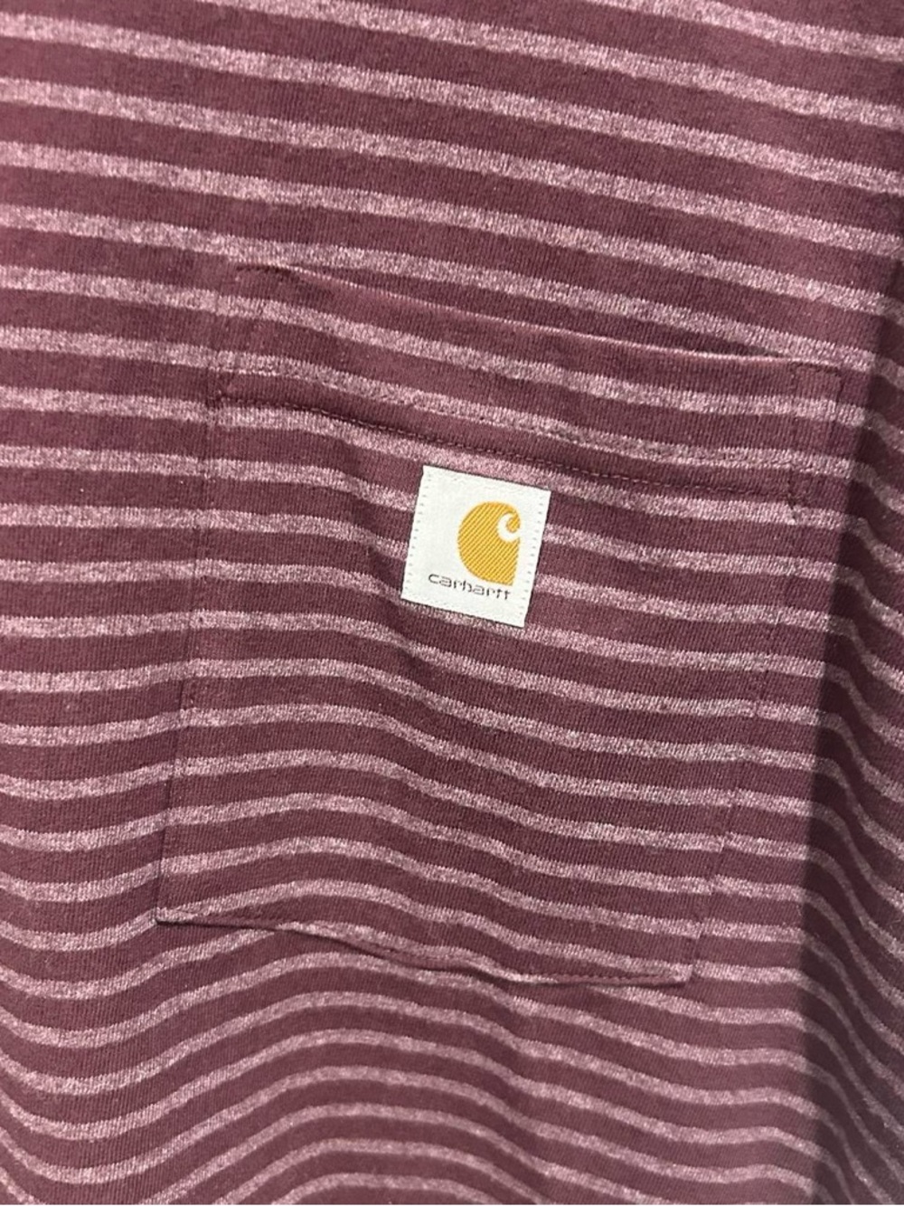 Carhartt Striped Pocket Tee - Dark Plum - Picture 3 of 4